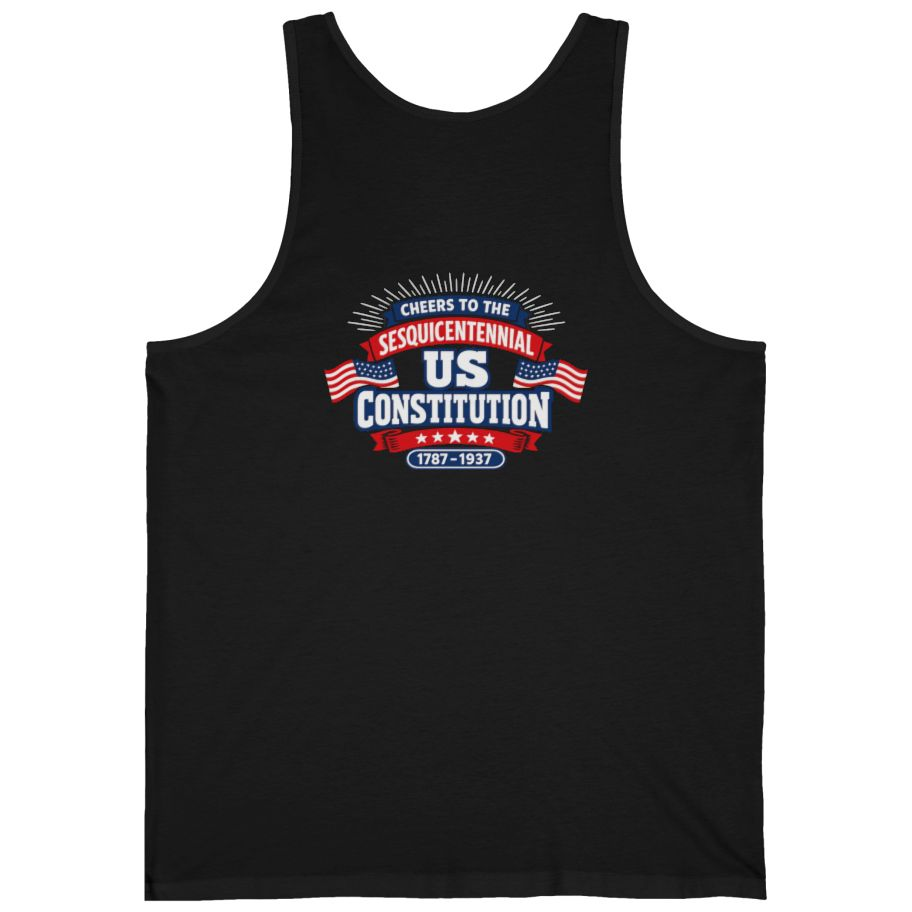 Cheers To The Sesquicentennial Us Back Print Tank Top - Black back