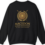 Macedonian Empire Crest Back Print Sweatshirt - Black back