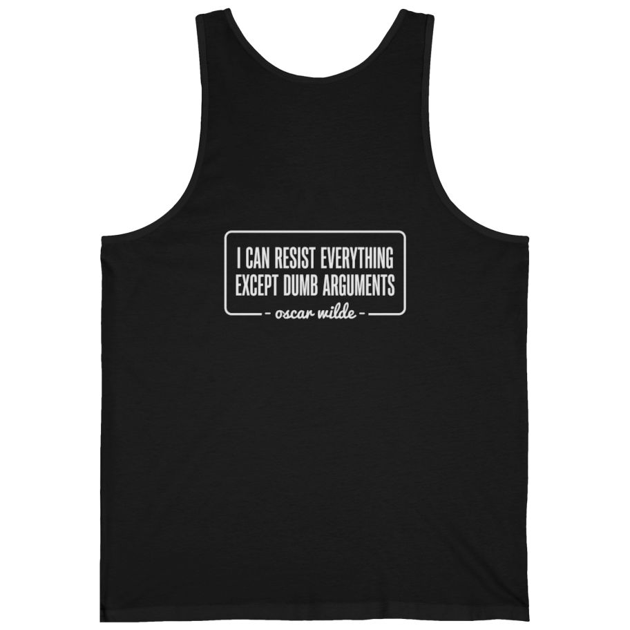 Oscar Wilde Quote Back Print Tank Top - Black back