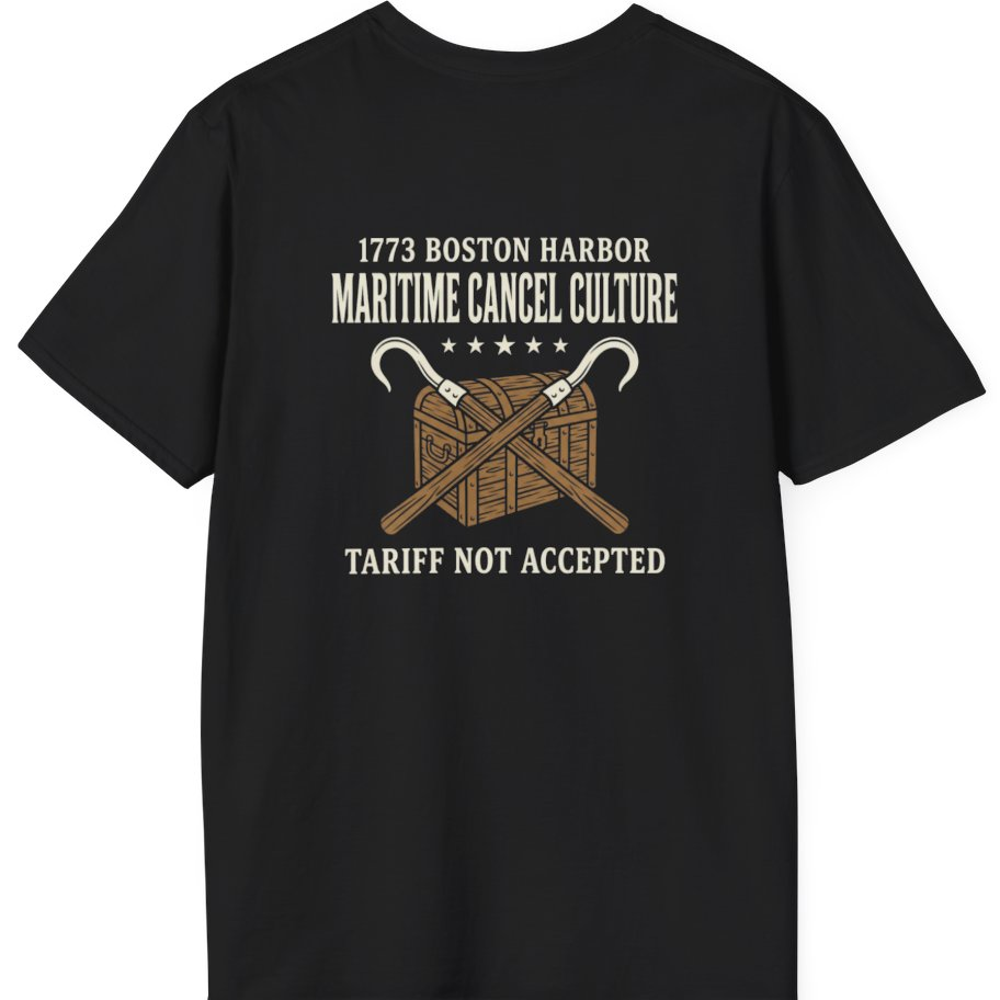 Maritime Cancel Culture Back Print T-Shirt - Black back