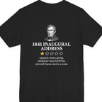 Inaugural Address Review Back Print Premium Tee - Black back