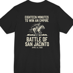 San Jacinto Eighteen Minutes Back Print Premium Tee - Black back