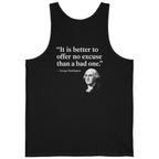 George Washington No Excuse Back Print Tank Top - Black back