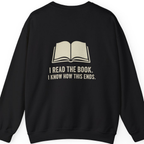 I Read The Book Back Print Sweatshirt - Black back