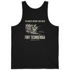 Fort Ticonderoga Ten Minutes Back Print Tank Top - Black back
