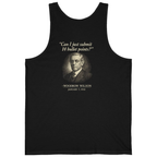 Woodrow Wilson Fourteen Points Procrastination Back Print Tank Top - Black back