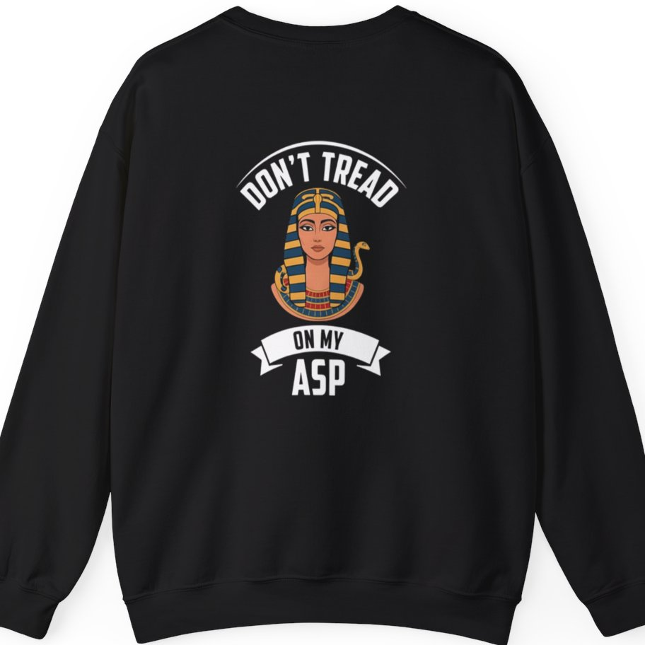 Cleopatra Asp Back Print Sweatshirt - Black back