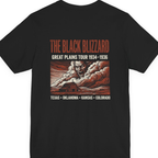 Black Blizzard Dust Tour Back Print Premium Tee - Black back