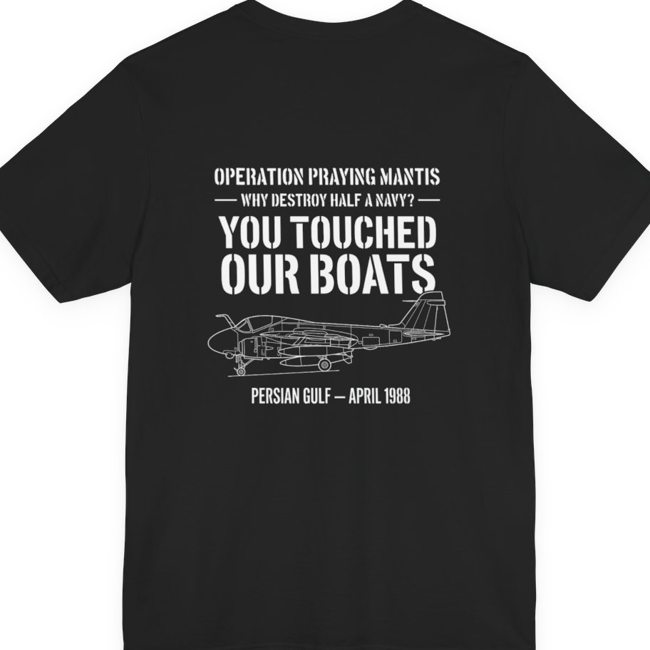 Operation Praying Mantis Back Print Premium Tee - Black back