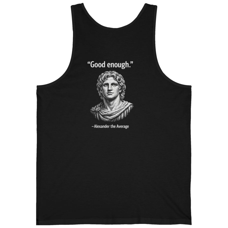 Alexander The Average Good Enough Back Print Tank Top - Black back