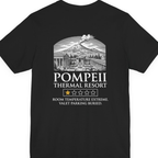 Pompeii Thermal Resort Back Print Premium Tee - Black back