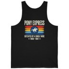 Pony Express Memorial Back Print Tank Top - Black back