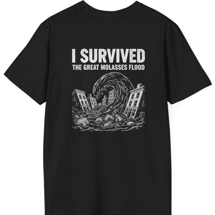 Great Molasses Flood Back Print T-Shirt - Black back