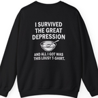 Great Depression Back Print Sweatshirt - Black back