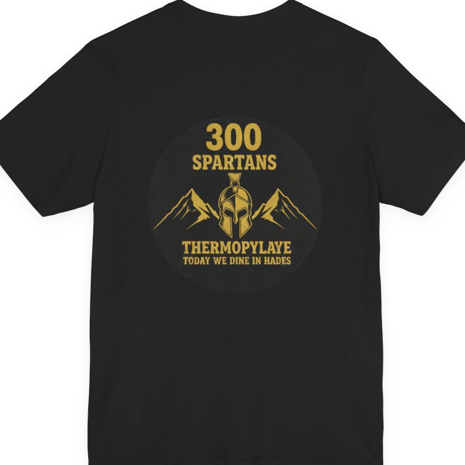 Spartans Thermopylae Back Print Premium Tee - Black back