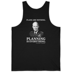 Eisenhower Planning Everything Back Print Tank Top - Black back