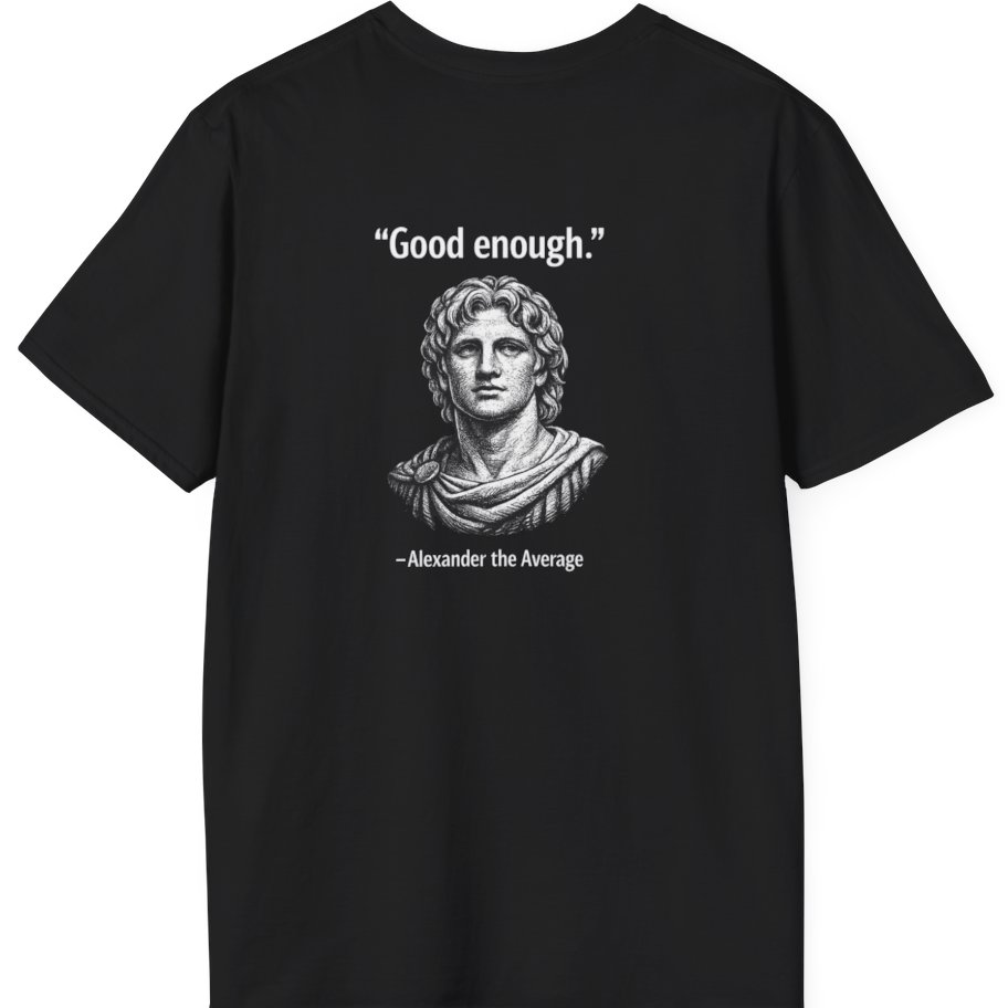 Alexander The Average Good Enough Back Print T-Shirt - Black back