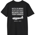 Battle of Midway Back Print T-Shirt - Black back