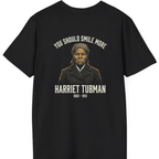 You Should Smile More Harriet Back Print T-Shirt - Black back