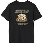Dead Mans Hand Poker Back Print T-Shirt - Black back