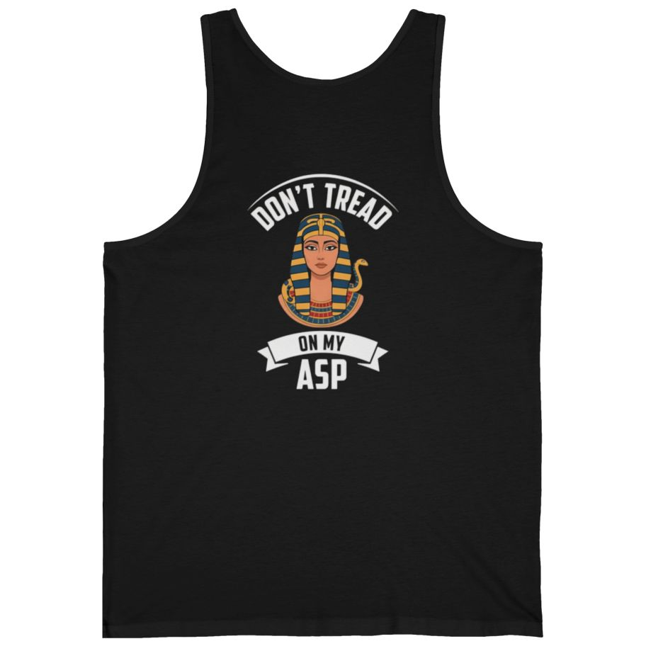 Cleopatra Asp Back Print Tank Top - Black back