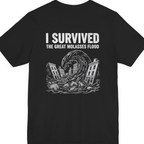 Great Molasses Flood Back Print Premium Tee - Black back