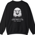 Stressed Eagle Fine Since Back Print Sweatshirt - Black back