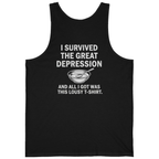Great Depression Back Print Tank Top - Black back