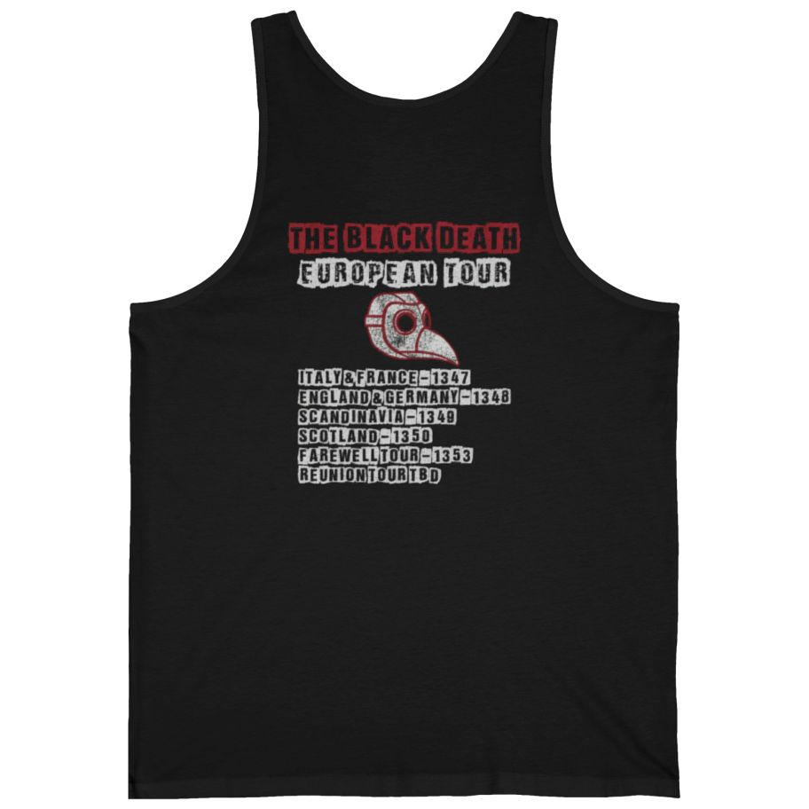 The Black Death European Tour Back Print Tank Top - Black back
