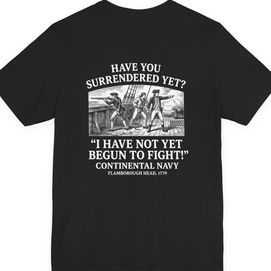Not Yet Begun To Fight Back Print Premium Tee - Black back
