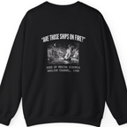 Spanish Armada Fire Ships Back Print Sweatshirt - Black back