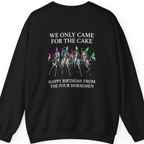 Four Horsemen Birthday Party Back Print Sweatshirt - Black back