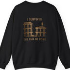 I Survived The Fall of Back Print Sweatshirt - Black back