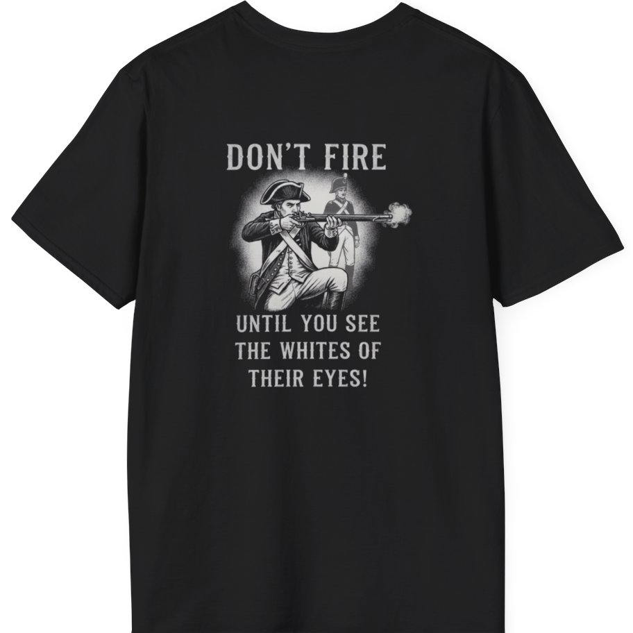 Don'T Fire Until You See Back Print T-Shirt - Black back