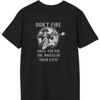 Don'T Fire Until You See Back Print T-Shirt - Black back