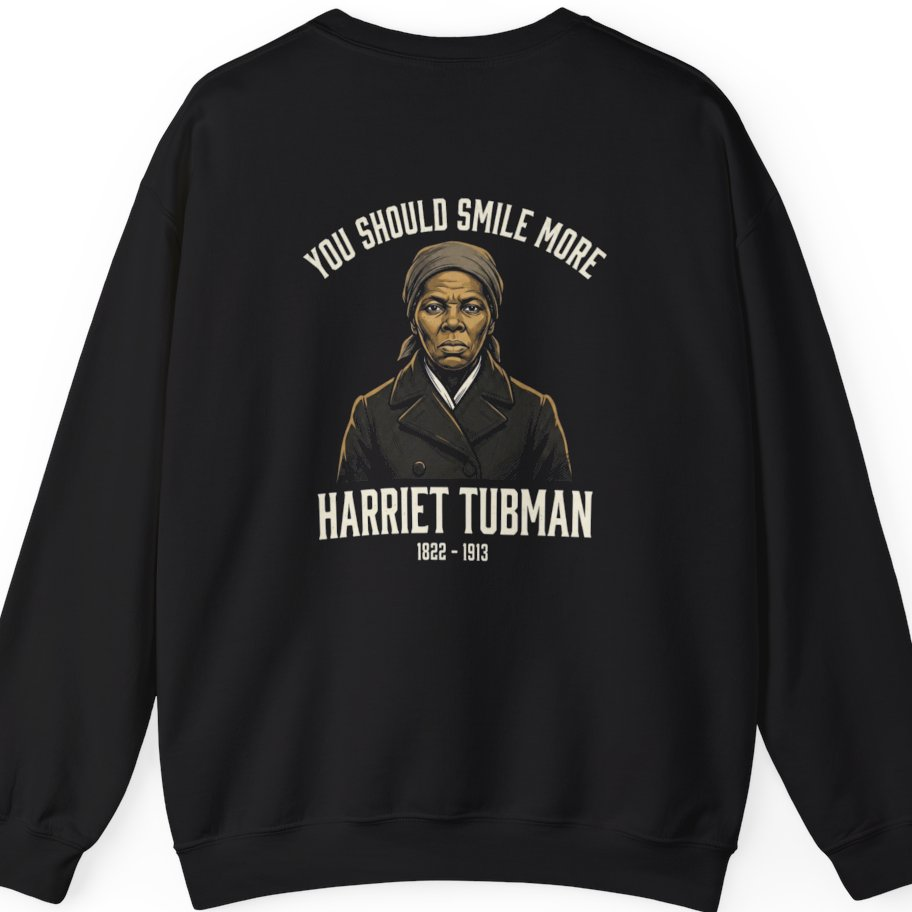 You Should Smile More Harriet Back Print Sweatshirt - Black back