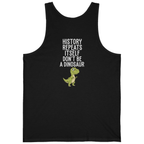 History Repeats Itself Back Print Tank Top - Black back