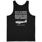 Battle of Midway Back Print Tank Top - Black back