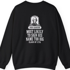 John Hancock Signature Superlative Back Print Sweatshirt - Black back