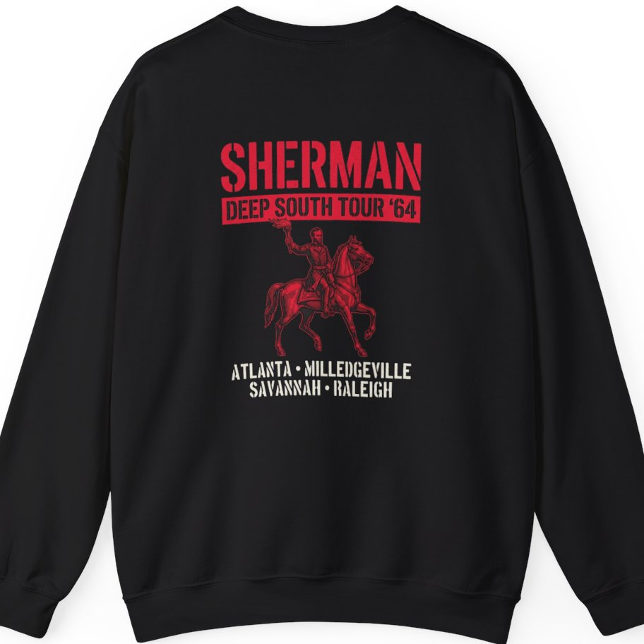 Sherman Deep South Tour Vintage Back Print Sweatshirt - Black back