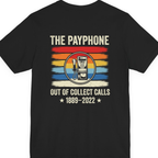 Public Payphone Memorial Back Print Premium Tee - Black back
