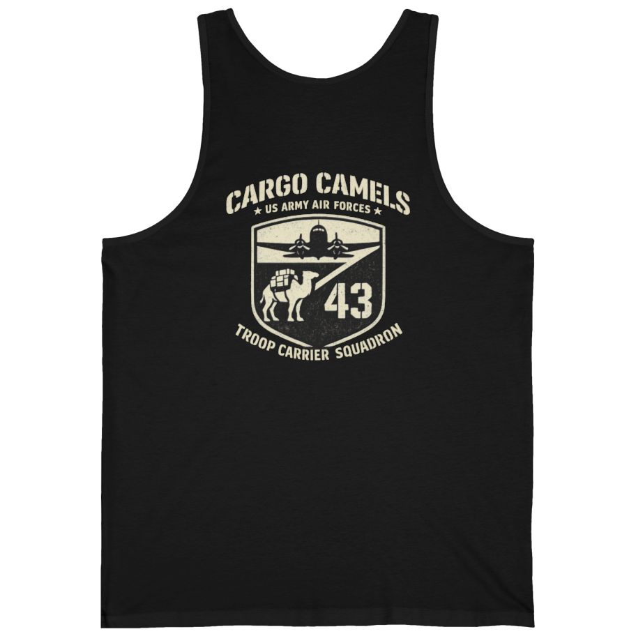 Cargo Camels WWII Usaaf Troop Back Print Tank Top - Black back
