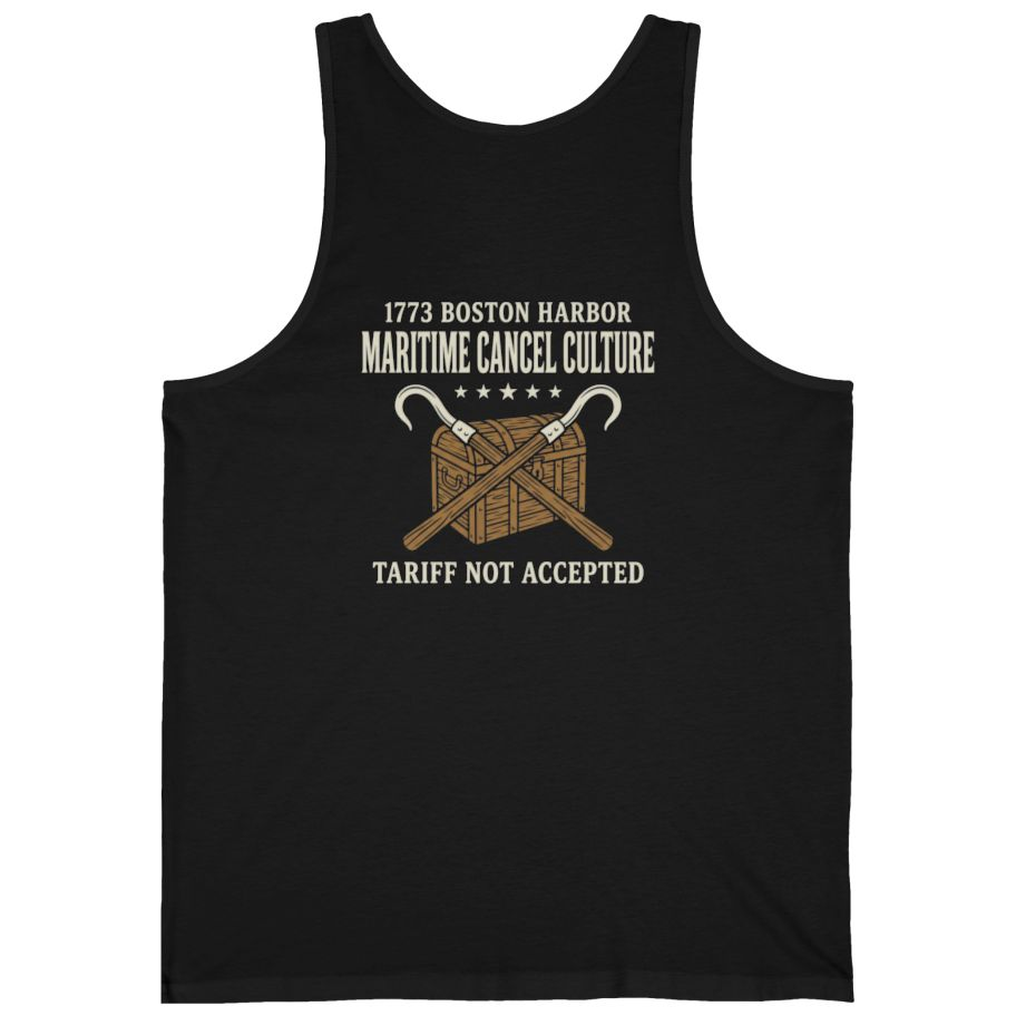 Maritime Cancel Culture Back Print Tank Top - Black back