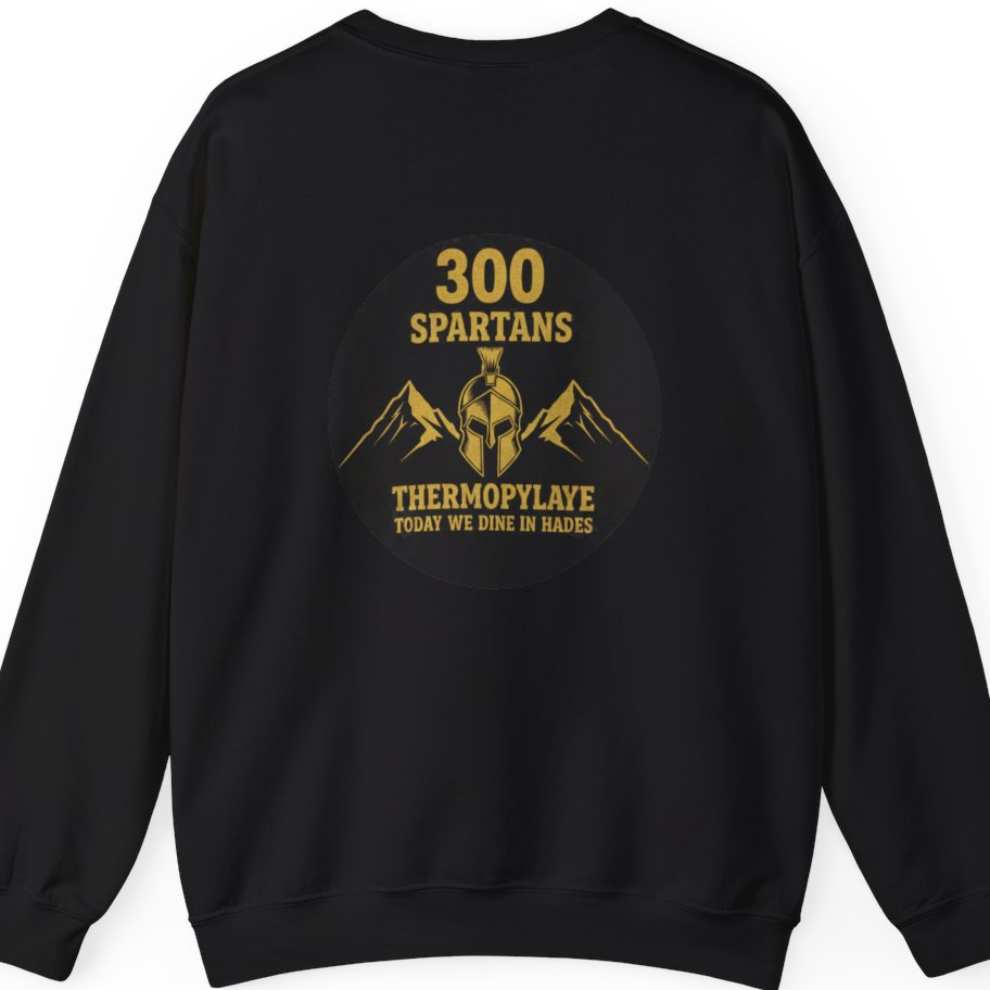 Spartans Thermopylae Back Print Sweatshirt - Black back