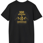 Spartans Thermopylae Back Print T-Shirt - Black back