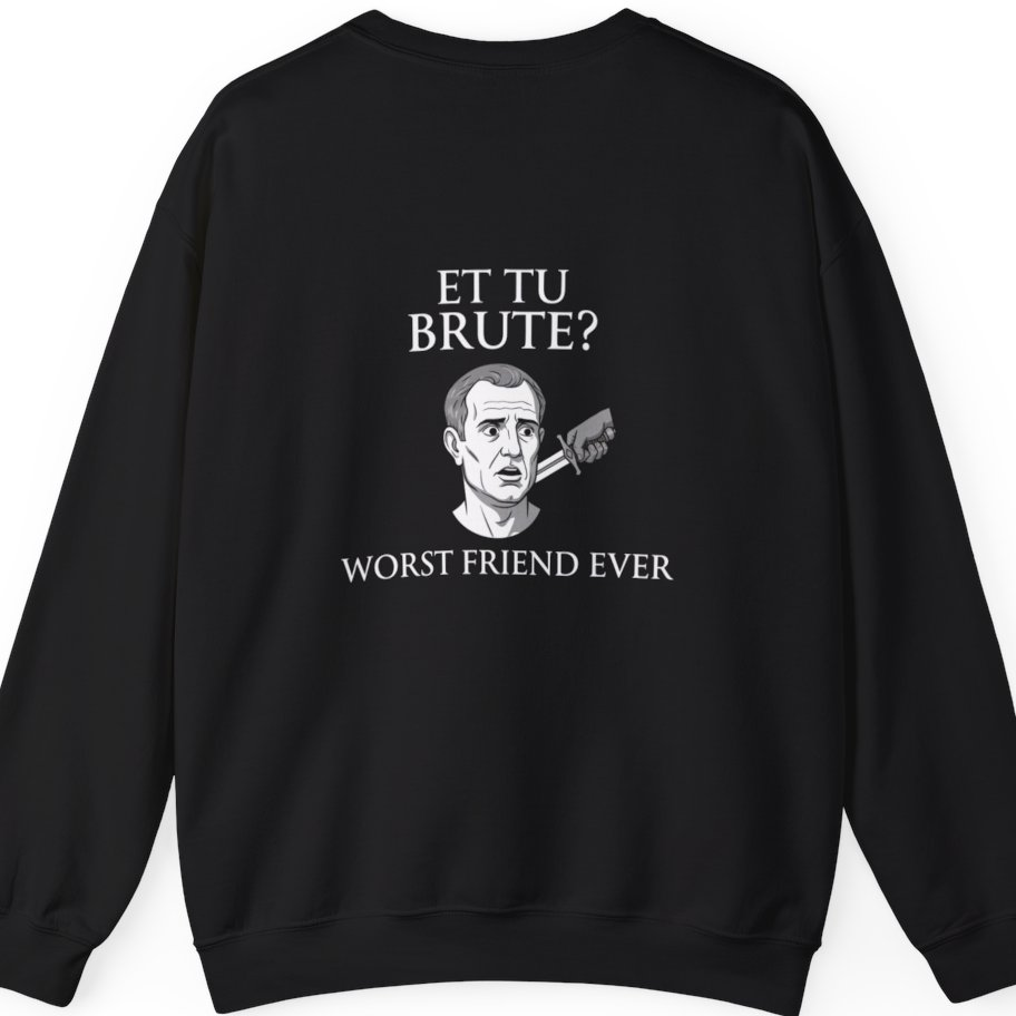 Et Tu Brute Back Print Sweatshirt - Black back