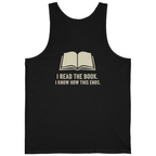 I Read The Book Back Print Tank Top - Black back