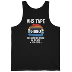 Vhs Tape Memorial Back Print Tank Top - Black back
