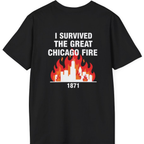 Great Chicago Fire Classic Back Print T-Shirt - Black back