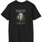 Woodrow Wilson Fourteen Points Procrastination Back Print T-Shirt - Black back